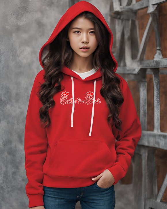 Catholic Chick Hooded Sweatshirt