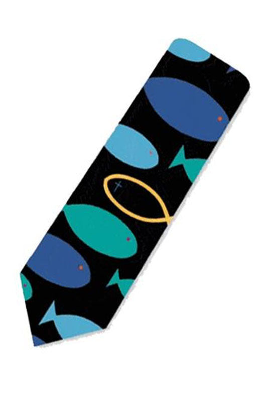 Colorful Christian Fish Necktie