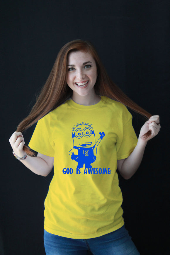 God is Awesome Minion Shirt