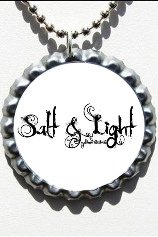 Salt and Light Bottle Cap Necklace